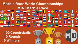 Mini Marble Race Of 100 Countryballs 10 Times Elimination