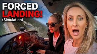 2 GIRLS, 1 PLANE | EMERGENCY Fire & Forced Landing Simulation ‼️🛩️ 😳