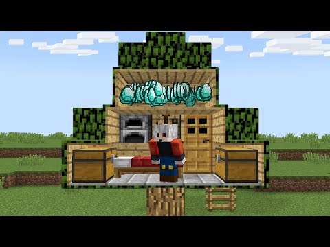 1000$ GÜVENLİ AĞAÇ EV - Minecraft