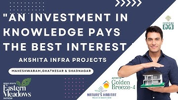 Akshita infra projects at maheshwaram.shamrpet,Ghatkesar&Shadnagar HMDA and RERA approved 9000321259