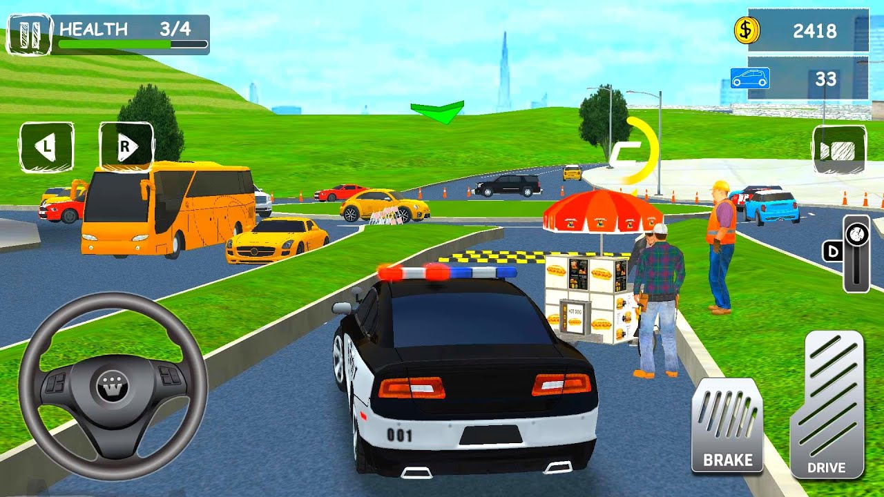 Police Car Parking Professor: Car Driving School Simulator 3D #2 - Gameplay | Best Android Games