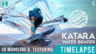 3D Modeling Timelapse Maya  | Katara  Water bender  | FS CREATiON