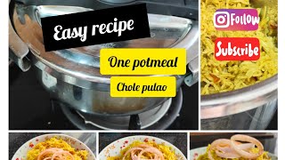 chole/kabuli pulao in pressure cooker | easy recipe