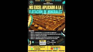💻📚✅ CURSO LATINOAMERICA: MS EXCEL APLICADO A LA FLOTACIÓN DE MINERALES (Versión Agosto 2023)