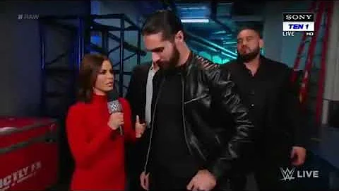 Charly caruso ask seth Rollins,aop why attack rey mysterio raw 12/16/19