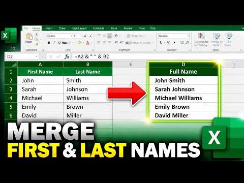 How to Merge First and Last Names into One Excel Cell