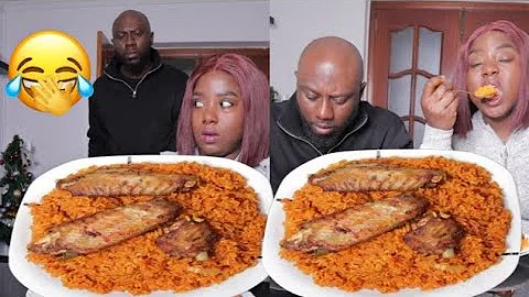 MY HUSBAND THINKS HE IS WISE AFRICAN FOOD MUKPRANK JOLLOF RICE AND FRIED TURKEY MUKBANG