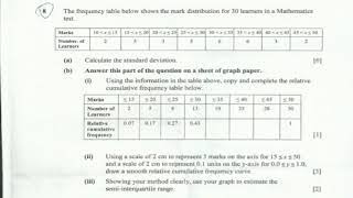 2020 GCE statistics graphing and find semi interquatile