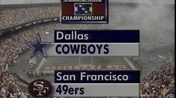 1992 NFC Championship Cowboys vs 49ers Highlights (CBS intro)