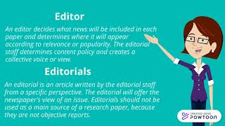 Sections of a newspaper