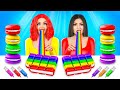 Black Food VS Rainbow Food || Eating Everything Only In 1 Color For 24 Hours by RATATA BRILLIANT