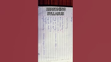 Reasoning syllabus for UPSSSC pet #short#upsssc pet 2023