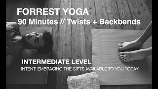 FORREST YOGA // TWISTS + BACKBENDS // INTERMEDIATE // 90 MINS  (AUDIO ONLY)