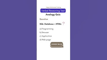 Verbal Analogy Quiz | Practice Question 2 | Verbal Ability #reasoning