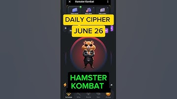 Hamster kombat daily cipher June 26 #hamsterkombat #dailycipher #morsecode #crypto #gaming #bitcoin
