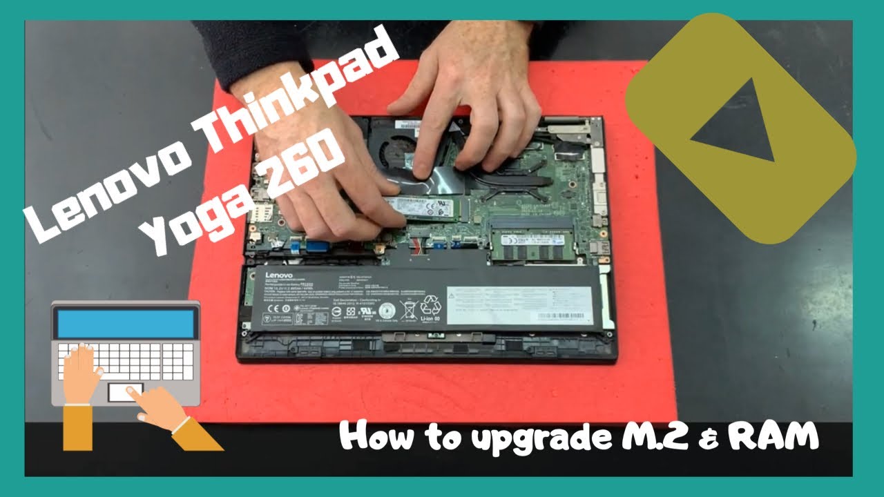 How to Upgrade M.2 Pcie Nvme SSD Lenovo Thinkpad Yoga 260 SATA RAM  disassembly