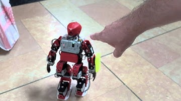 3d Printed Humanoid Robot Walking Around