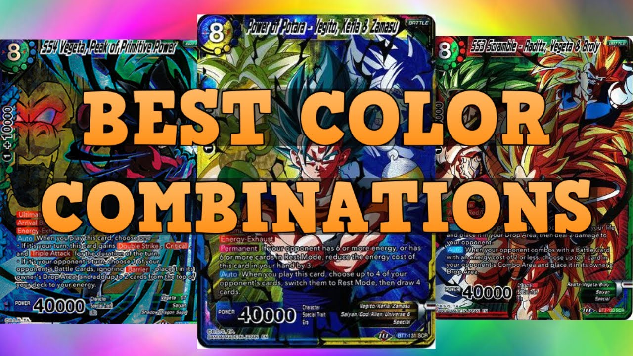 BEST COLOR COMBINATIONS IN DRAGON BALL SUPER! - YouTube