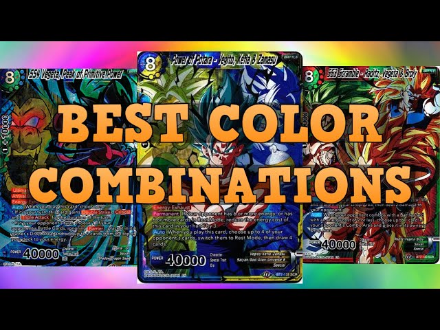 BEST COLOR COMBINATIONS IN DRAGON BALL SUPER! - YouTube