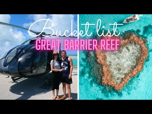 Visiting the ICONIC CENTRE of the Great Barrier Reef, in STYLE! 🚁 HEART REEF vlog, Whitsundays 🤿 — Shaun and Victoria (video thumbnail)