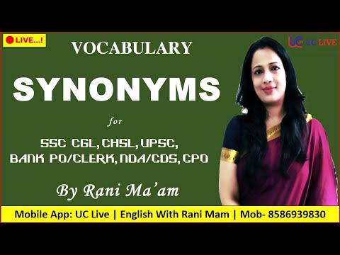 Vocabulary | Synonyms & Antonyms | Vocabulary in English With Meaning in Hindi By Rani Mam | Part-31