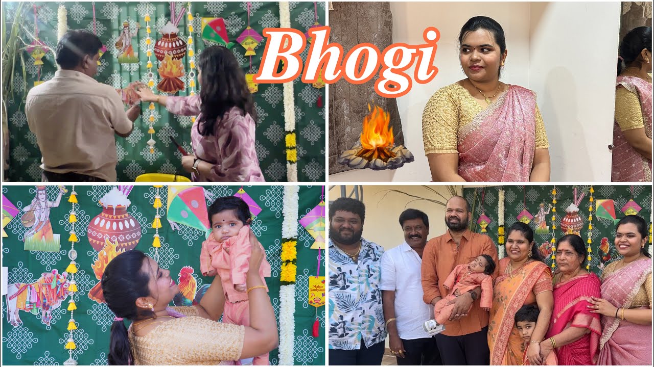 Bhogi special with new born 🤩 ||Festival vlog and celebrations 😇