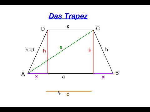 Video: So Finden Sie Die Länge Der Diagonalen Eines Trapezes