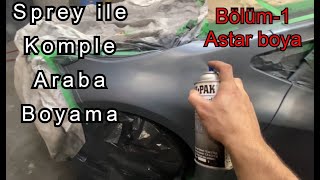 Complete Car Painting with spray paint. part 1. Primer