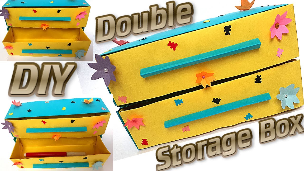 DIY Double Storage Box | Origami | Paper Craft | DIY | How to - YouTube