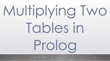 Multiplying Two Tables in Prolog
