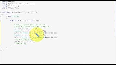 C# Console.appilation Örnekleri