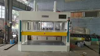 China woodworking hydraulic cold press machine 100 tons for wood door processing