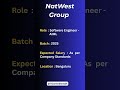 NatWest Group Hiring | #shortvideo #shorts #hiring #opportunity
