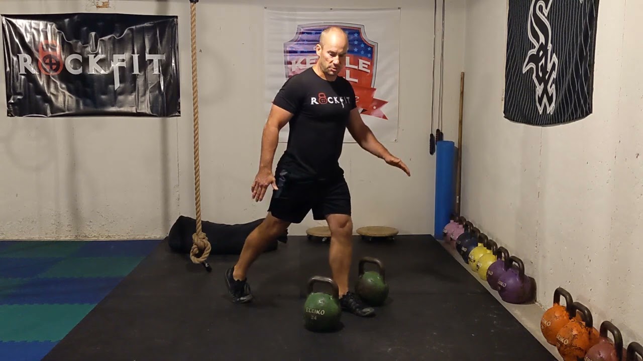 How to do Double Kettlebell Lunges