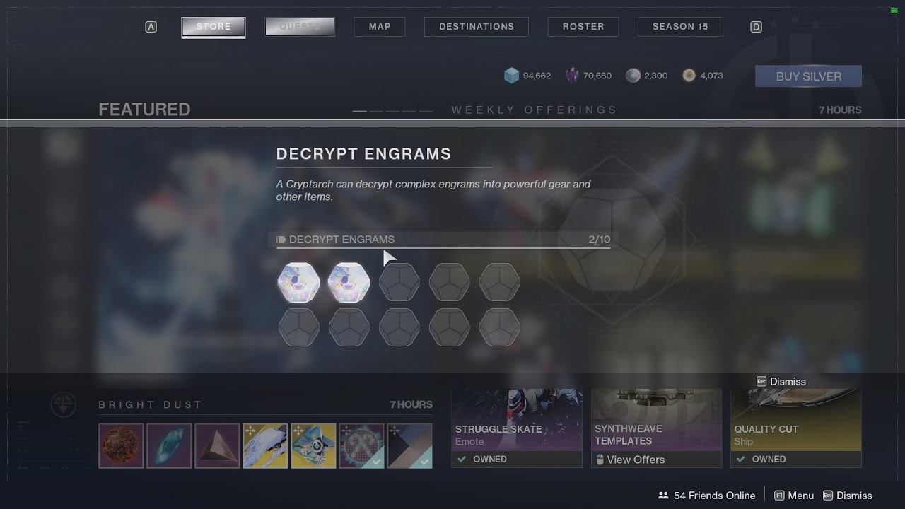 these are the eververse engrams I am used to