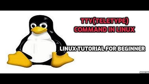 tty ( teletype ) command in linux
