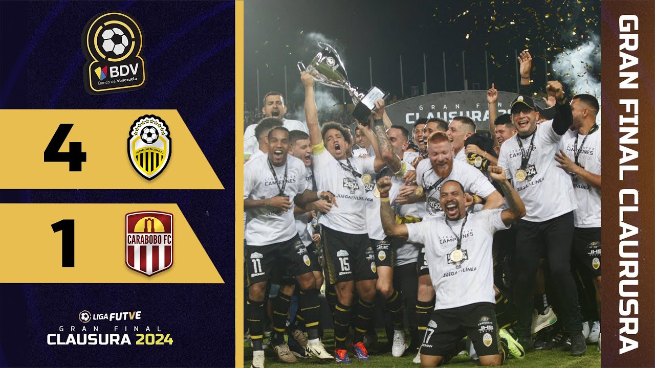 Táchira es Campeón del Torneo Clausura 2024 | LigaFUTVEBancoDeVenezuela | Táchira vs. Carabobo