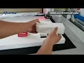 AKZ1625 oscillate knife cutting 2.5mm leater and 50mm foam board