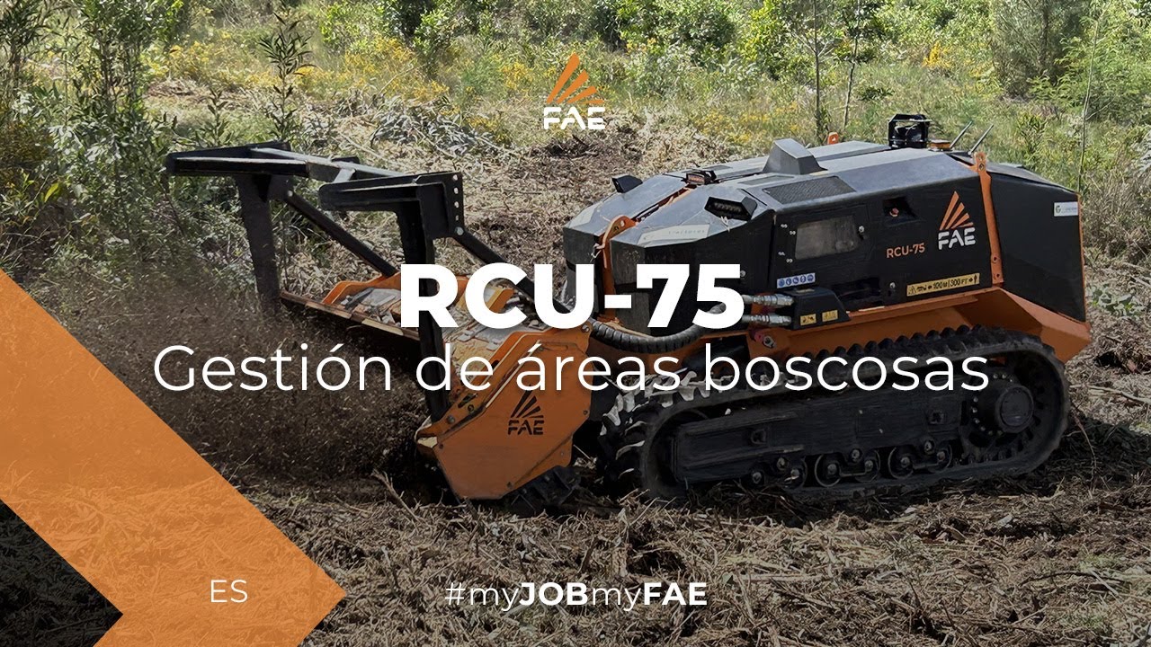 Vehículo radiocontrolado FAE, que garantiza la máxima estabilidad incluso en terrenos muy inclinados