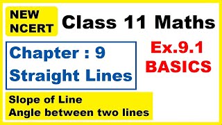Class 11 Maths | Ex.9.1 (Basics) | Chapter 9 |  Straight Lines | NEW NCERT | Ranveer Maths 11