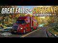 ATS | Great Falls to Cheyenne | Realistic Truck Driving | ASMR