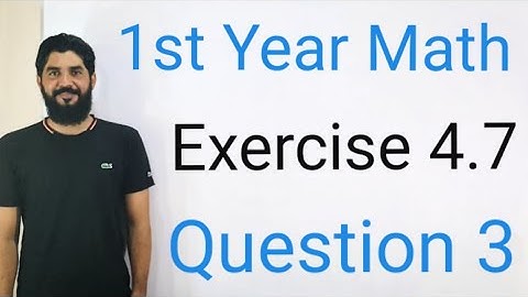 1st Year Mathematics | Exercise 4.7 Q 3 | Infinite Geometric Series | Complete Step-by-Step Solution