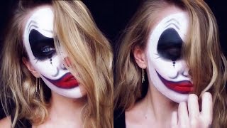halloween clown makeup evil face scary clowns killer paint creepy half blonde spooky easy woman bad hair horror seen cult