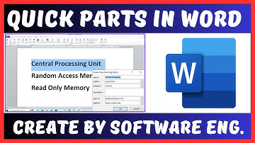 Quick Parts (New ) Option in Microsoft word in Hindi | how to use quick parts options