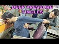 Indian street barber head and body deep pressure massage with cracking | ASMR