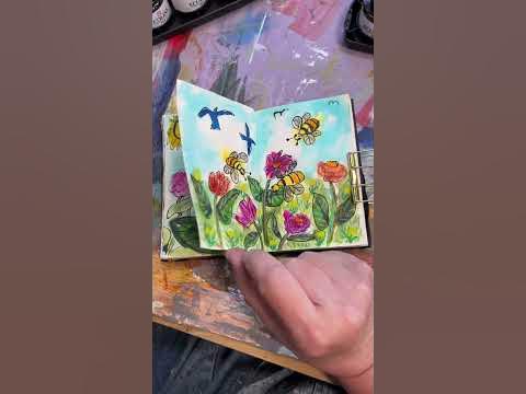 Studio Vlog: Mixed Media Art Journaling, Live Intuitive Painting