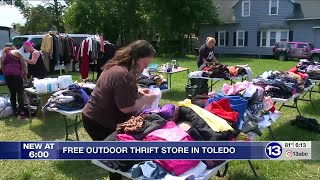 Local family runs free outdoor thrift store in Toledo