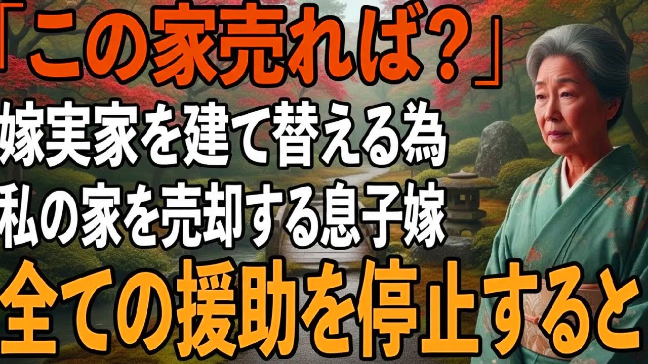 「お義母さんの家、売りますね」嫁実家のリフォームのために”私の家”を売って金を用意させる息子嫁→私が高級老人ホームに引っ越すと【シニアライフ】【60代以上の方へ】