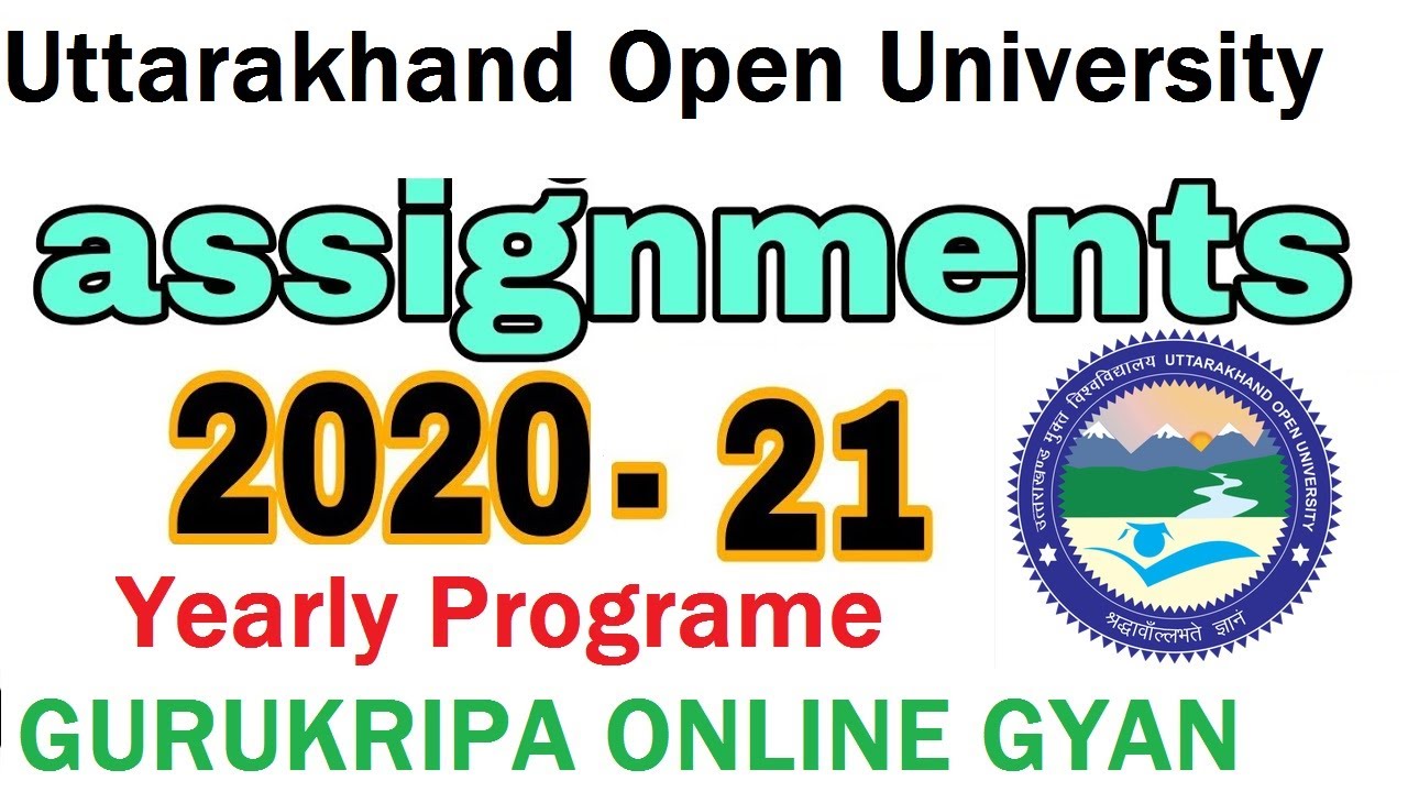 online assignment uttarakhand open university