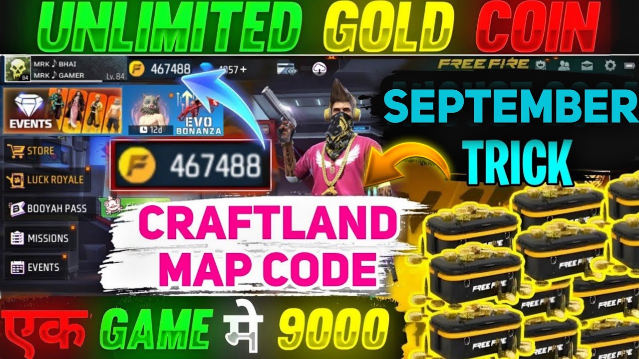 HOW TO GET UNLIMITED GOLD COINS IN FREE FIRE MAX 2024 CRAFTLAND MAP how-to-get-unlimited-gold-coins-in-free-fire-max-2024-craftland-map